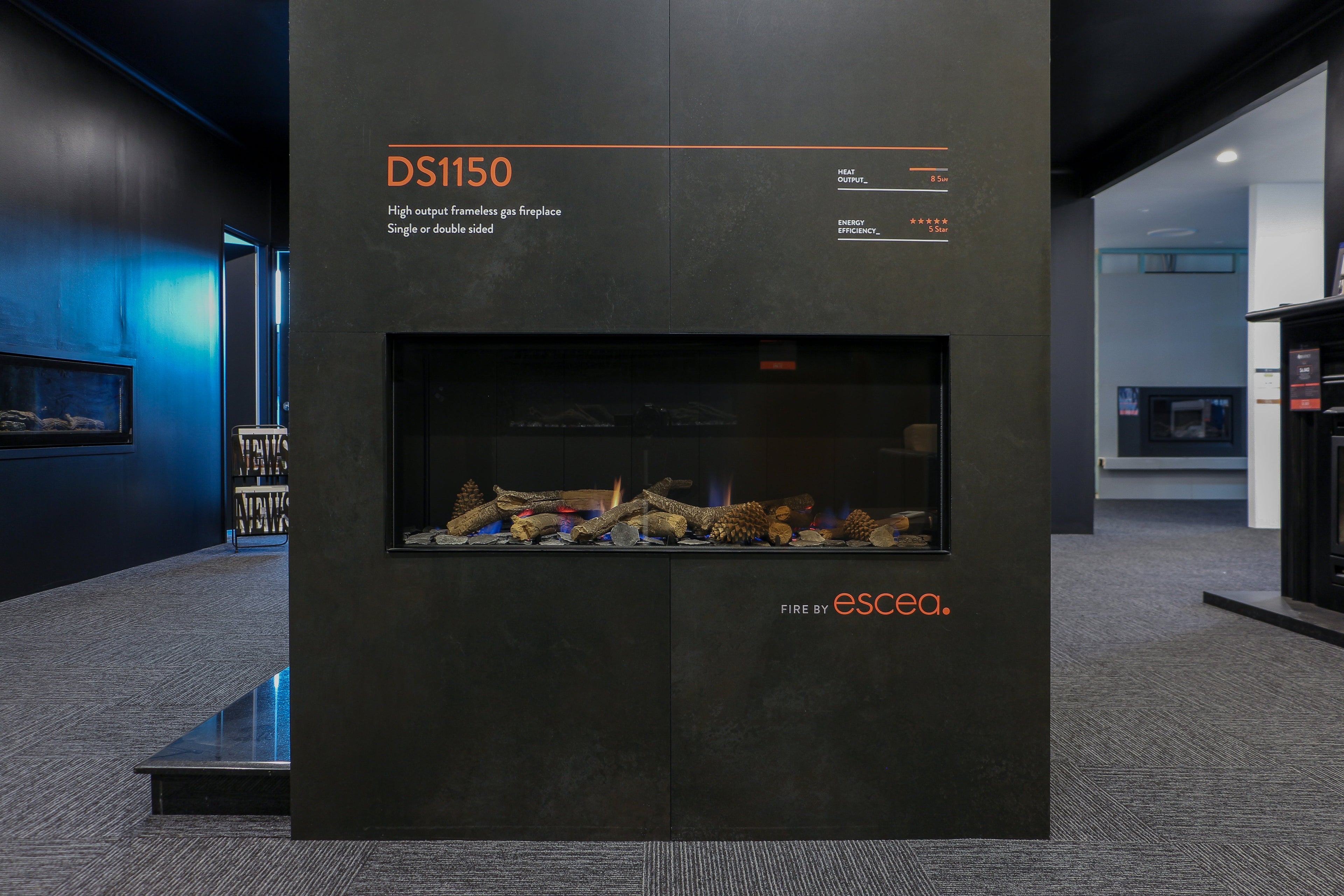 Escea DS1150 G3 Single Sided Fireplace NG