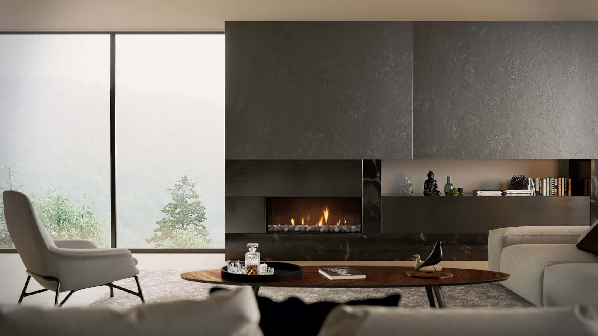 Escea DS1150 G3 Single Sided Fireplace NG