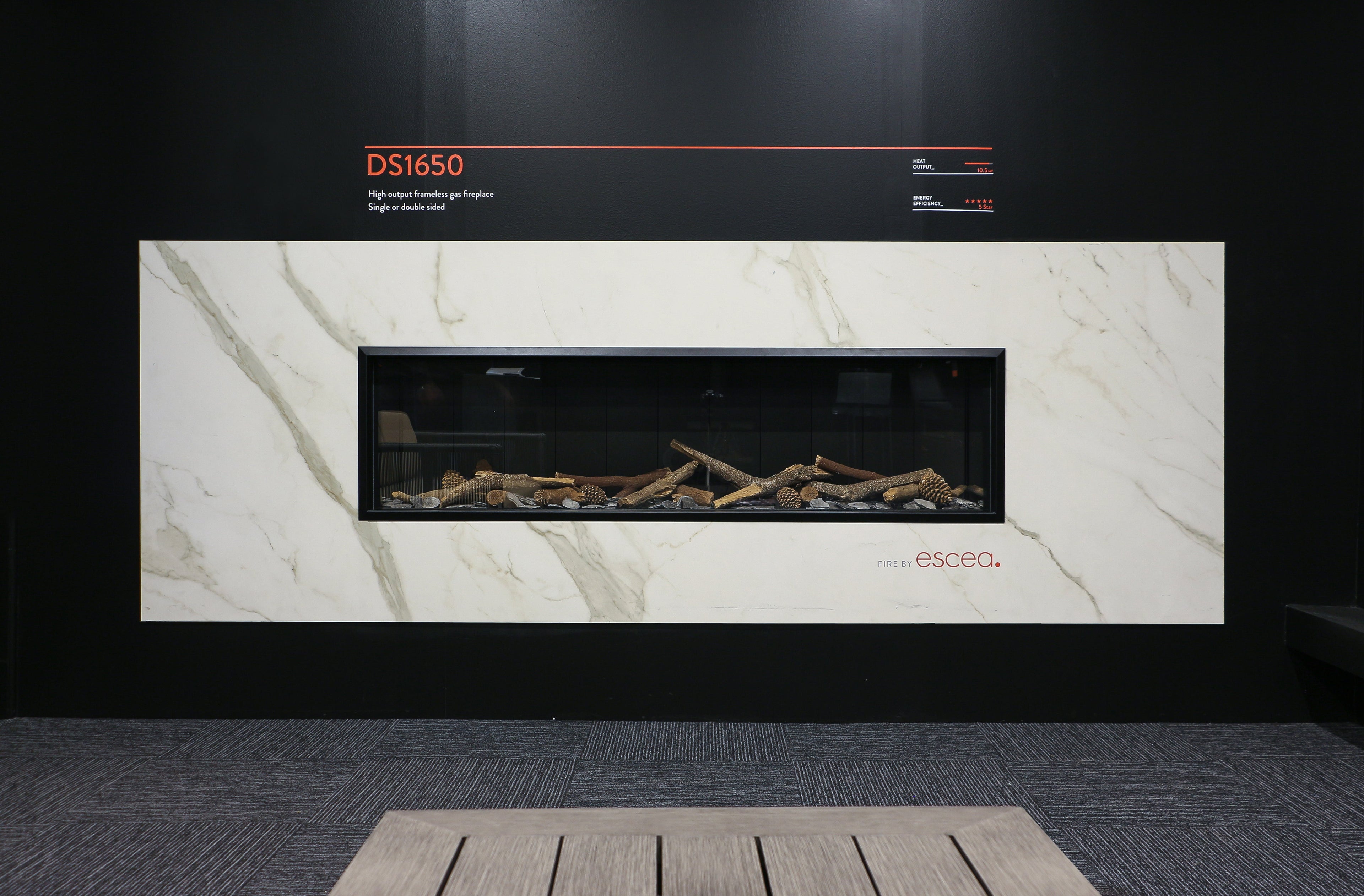 Escea DS1650 G3 Single Sided Fireplace LPG
